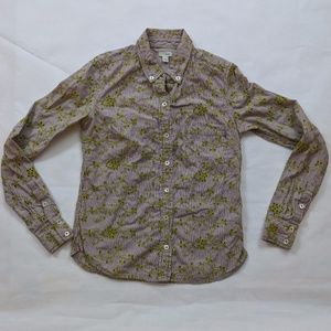 Odille Anthropologie Button Down Eyelet Shirt SZ 0